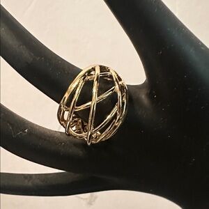 Coach Gold Openwork Dome Ring